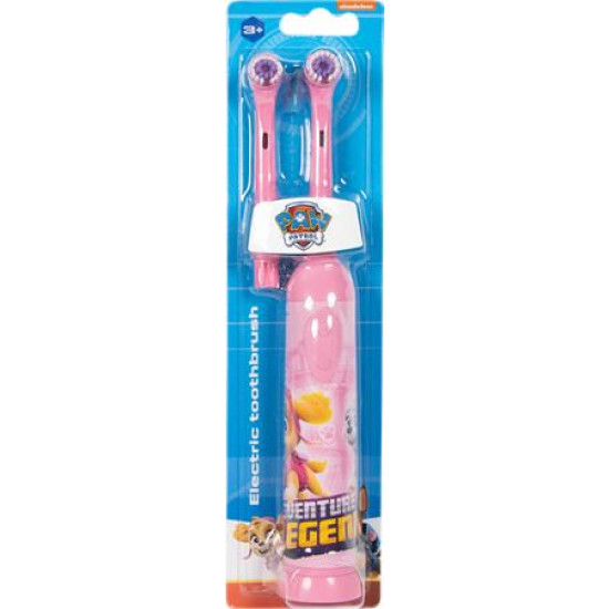 Fogkefe, elektromos, 2 pótfejjel, 3+, "Paw Patrol", pink