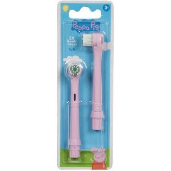 Pótfej, elektromos fogkeféhez, 2 db, "Peppa Pig", pink