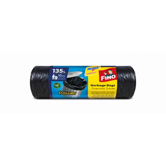 Szemeteszsák, 135 liter, 10 db, FINO "Power"