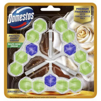 WC frissítő blokk, 3 db-os, DOMESTOS "Aroma Lux", fehér rózsabimbó és teafa olaj WC frissítő blokk, 3 db-os, DOMESTOS "Aroma Lux", fehér rózsabimbó és teafa olaj