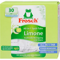 Mosogatógép tabletta, 30 db, FROSCH, zöldcitrom Mosogatógép tabletta, 30 db, FROSCH, zöldcitrom