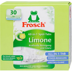 Mosogatógép tabletta, 30 db, FROSCH, zöldcitrom Mosogatógép tabletta, 30 db, FROSCH, zöldcitrom