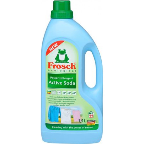 Folyékony mosószer, 1,5 l, FROSCH, aktív szóda