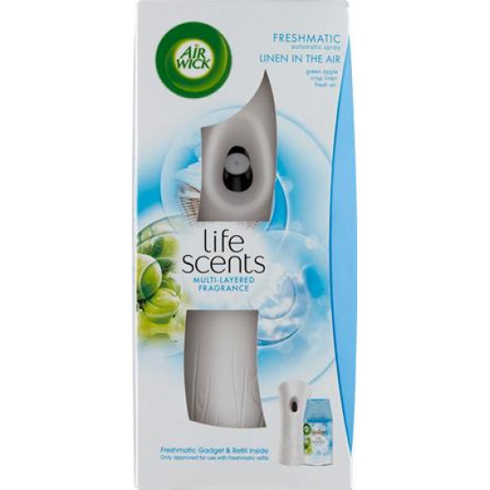 Illatosító készülék, automata, 250 ml, AIR WICK "Freshmatic", friss ruha
