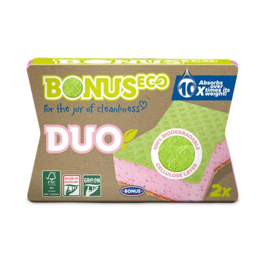 Mosogatószivacs, karcmentes, 2 db, BONUS "Duo"