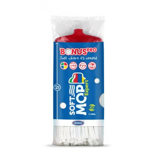 Felmosófej, ipari, BONUS "Pro SoftMOP", piros
