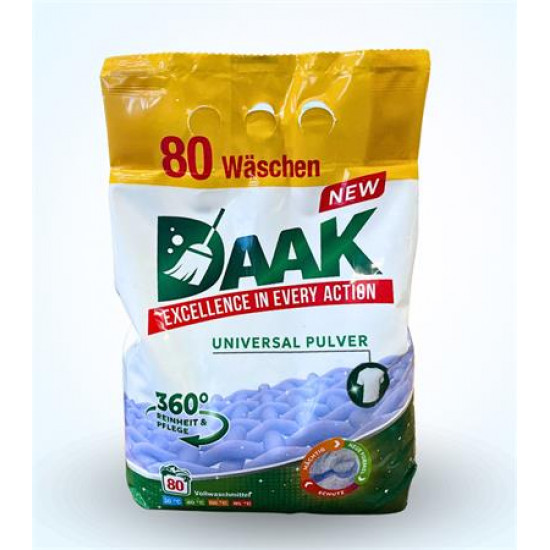 Mosópor, univerzális, 80 mosáshoz, 4,8 kg, "Daak"