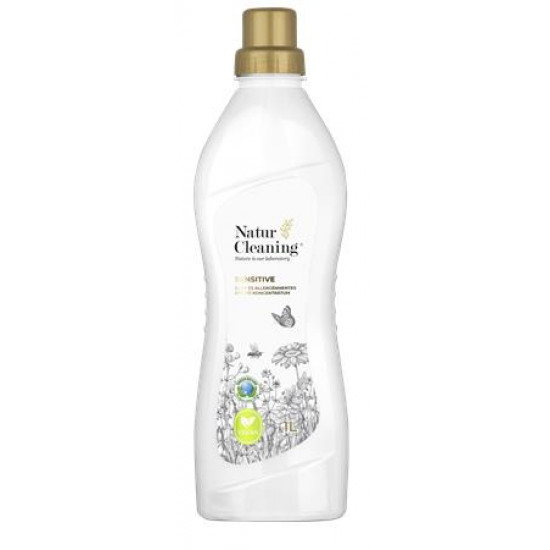 Öblítő koncentrátum,  illat- és allergénmentes, 1 l, NATURCLEANING "Sensitive"