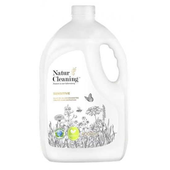 Öblítő koncentrátum,  illat- és allergénmentes, 4 l, NATURCLEANING "Sensitive"