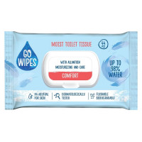 Toalettpapír, nedves, visszazárható tetővel, 44 db, GO WIPES "Comfort"