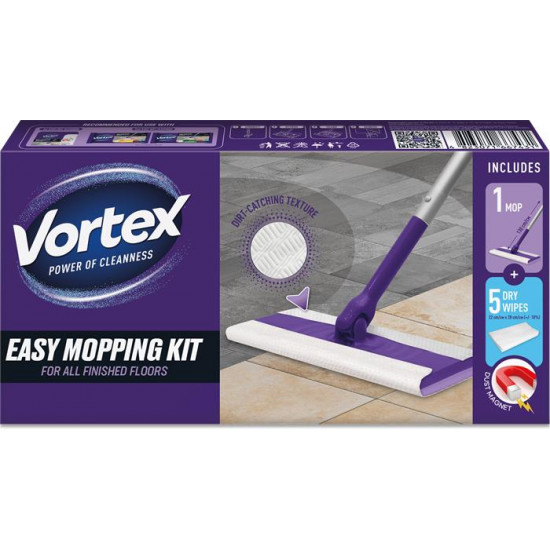 Kezdőkészlet, felmosó, száraz utántöltővel, VORTEX