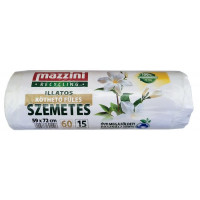 Szemeteszsák, újrahasznosított, köthető füles, illatosított, 60 l, 15 db, 59x72 cm, 13 µ, MAZZINI, virág illat Szemeteszsák, újrahasznosított, köthető füles, illatosított, 60 l, 15 db, 59x72 cm, 13 µ, MAZZINI, virág illat