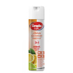 Felületfertőtlenítő és légfrissítő spray, 300 ml, BRADOLIFE, gyümölcs Felületfertőtlenítő és légfrissítő spray, 300 ml, BRADOLIFE, gyümölcs