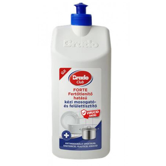 Fertőtlenítő mosogató- és felülettisztítószer, kézi, 1 l, BRADOCLUB "Forte" Fertőtlenítő mosogató- és felülettisztítószer, kézi, 1 l, BRADOCLUB "Forte"