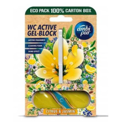 WC tisztító blokk, 45 g, AMPI PUR, citrus és jázmin
