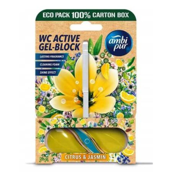 WC tisztító blokk, 45 g, AMPI PUR, citrus és jázmin WC tisztító blokk, 45 g, AMPI PUR, citrus és jázmin