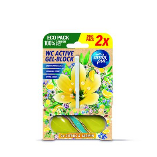 WC tisztító blokk, 2x45 g, AMPI PUR, citrus és jázmin WC tisztító blokk, 2x45 g, AMPI PUR, citrus és jázmin
