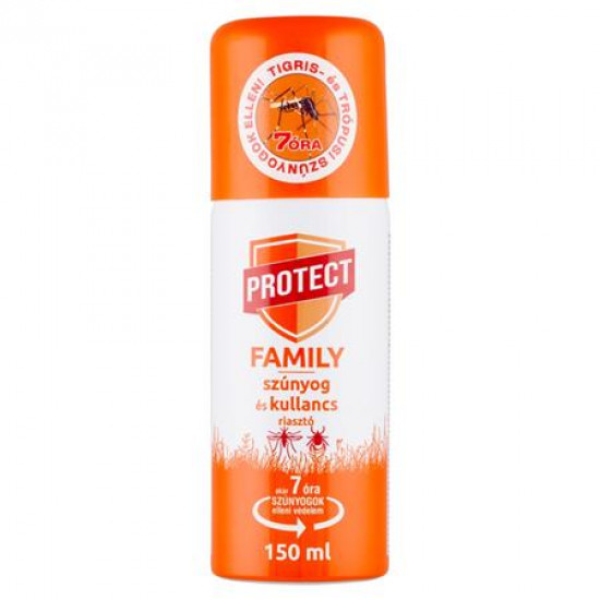 Szúnyog- és kullancsriasztó aeroszol, 150 ml, PROTECT "Family"