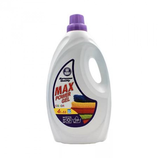 Folyékony mosószer, 4 l "Max Power Color" Folyékony mosószer, 4 l "Max Power Color"