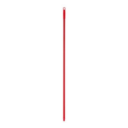 Nyél, menetes, bordázott, alukróm, 140 cm, BONUS "HAACP", piros