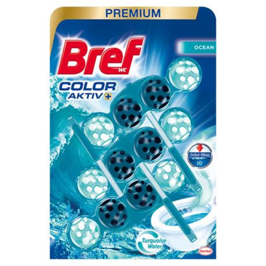 WC illatosító golyók, 3x50 g, BREF "Color Aktiv", Ocean WC illatosító golyók, 3x50 g, BREF "Color Aktiv", Ocean