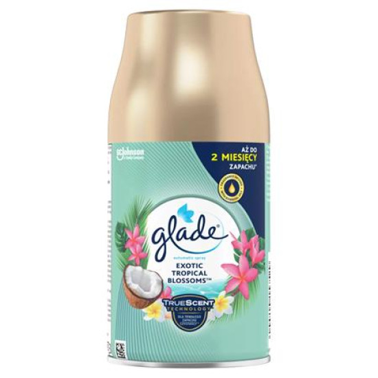 Illatosító készülék utántöltő, automata, 269 ml, GLADE "Exotic Tropical Blossoms" Illatosító készülék utántöltő, automata, 269 ml, GLADE "Exotic Tropical Blossoms"