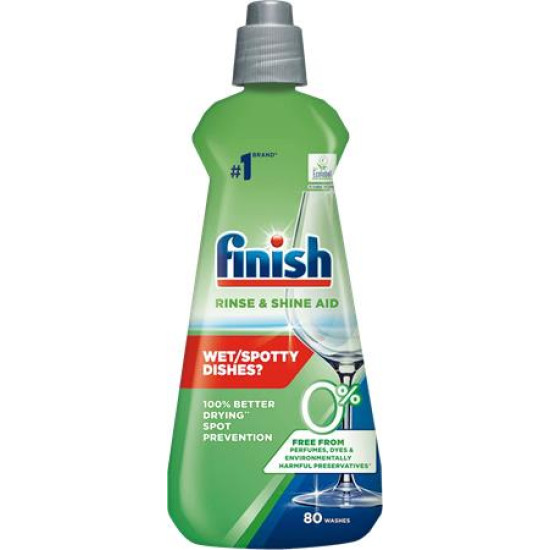 Gépi öblítőszer, 400 ml, FINISH, "Rinse&Shine Aid", zero Gépi öblítőszer, 400 ml, FINISH, "Rinse&Shine Aid", zero