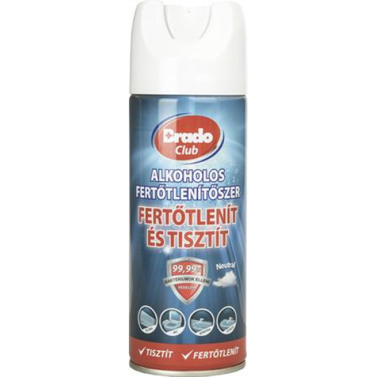 Fertőtlenítő spray, 400 ml, BRADOCLUB, neutral