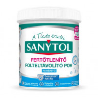 Folteltávolító- és fertőtlenítő por, 450 g, SANYTOL, fehér ruhákhoz