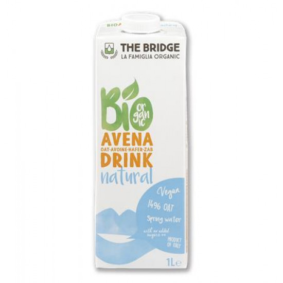 Növényi ital, bio, dobozos, 1 l, THE BRIDGE, zab