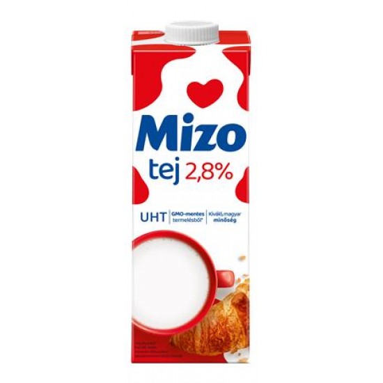 Tartós tej, visszazárható dobozban, 2,8%, 1 l, MIZO