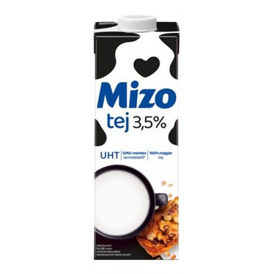 Tartós tej, visszazárható dobozban, 3,5%, 1 l, MIZO