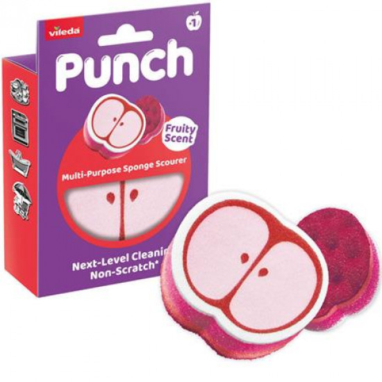Súrolószivacs, multifunkciós, VILEDA "Punch Scrub `n` Wipe", alma Súrolószivacs, multifunkciós, VILEDA "Punch Scrub `n` Wipe", alma