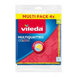 Törlőkendő, mikoszálas, 4 db, VILEDA "Multi Quattro"