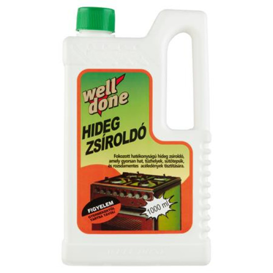 Hideg zsíroldószer, 1 l, utántöltő, WELL DONE Hideg zsíroldószer, 1 l, utántöltő, WELL DONE