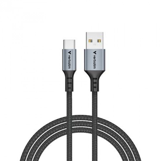 USB kábel, USB-A - USB-C, 1,2m, VERBATIM, fekete