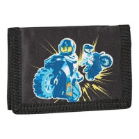 Pénztárca, tépőzáras, LEGO "City Race", fekete-mintás