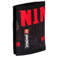 Pénztárca, tépőzáras,  LEGO "Ninjago Dragon Energy", fekete-mintás