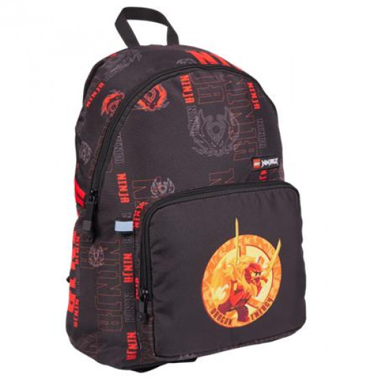 Hátizsák, közepes, LEGO "Ninjago Dragon Energy", fekete-mintás