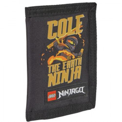 Pénztárca, tépőzáras, LEGO "Ninjago Cole", fekete-mintás Pénztárca, tépőzáras, LEGO "Ninjago Cole", fekete-mintás