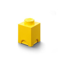 Tárolódoboz, szögletes, LEGO, sárga