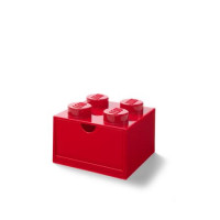 Tárolódoboz íróasztalra, fiókos, LEGO "Brick 2x2", piros Tárolódoboz íróasztalra, fiókos, LEGO "Brick 2x2", piros