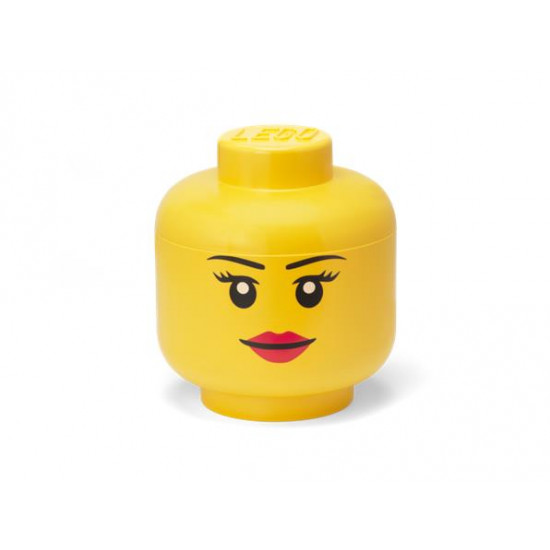 Tárolódoboz, fej, nagy, LEGO, Girl