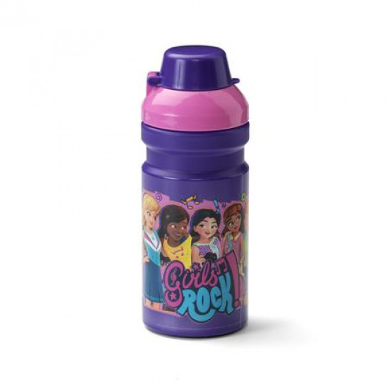 Kulacs, 390 ml, LEGO "Friends", lila-rózsaszín-mintás