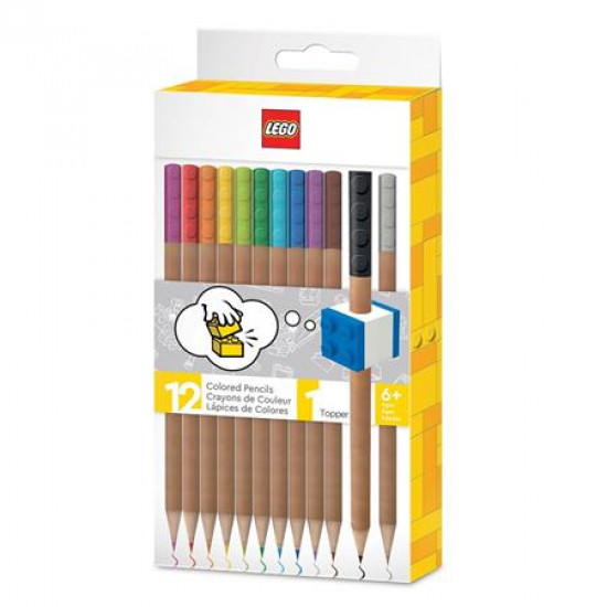 Színes ceruza készlet, LEGO, 12 különböző szín