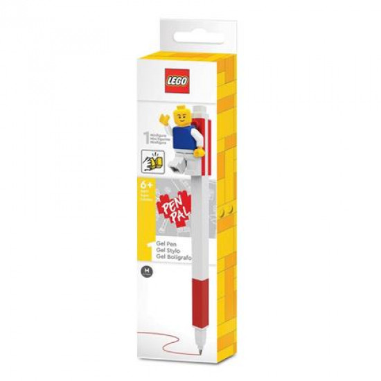 Zseléstoll, 0,7 mm, kupakos, mini figurával, LEGO, piros