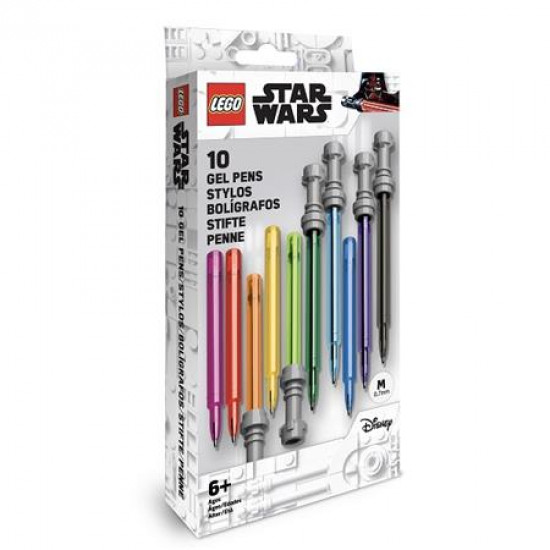 Zseléstoll készlet, 0,7 mm, fénykard, LEGO "Star Wars", 10 különböző szín