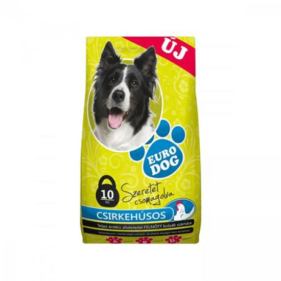 Kutyaeladel, száraztáp, 10 kg, EURODOG, csirke