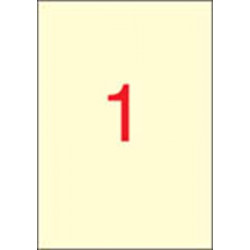 Etikett, 210x297 mm, színes, APLI, krémszínű, 20 etikett/csomag