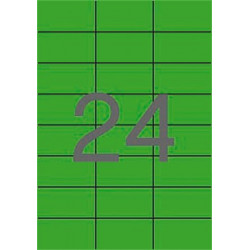 Etikett, 70x37 mm, színes, APLI, zöld, 2400 etikett/csomag